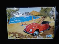 Placa Metalica VW Beetle 30x20 Cm Art Nostalgic Importada de Alemania